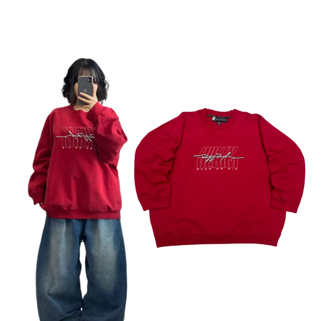 러프 라이더스 90s 올드스쿨 힙합 오버핏 스웻셔츠 맨투맨 상품이미지1