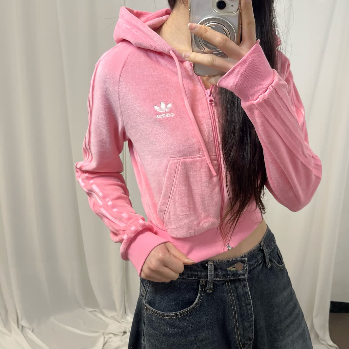 Adidas Pink Firebird Velvet Hood jersey 상품이미지3