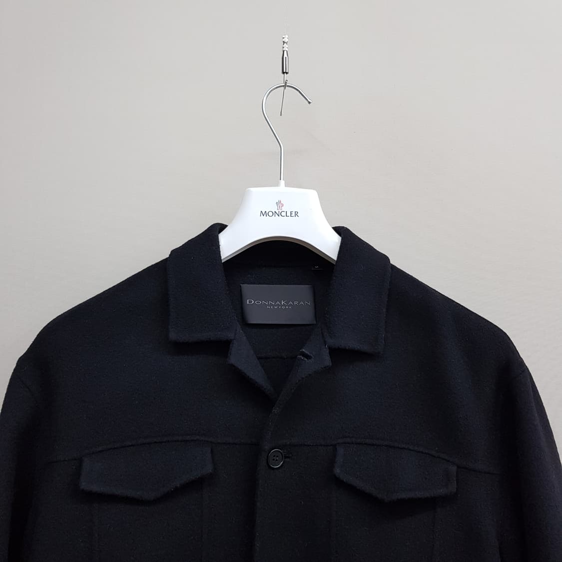 DKNY 울 블렌드 블랙 셔츠 자켓 M사이즈 상품이미지2