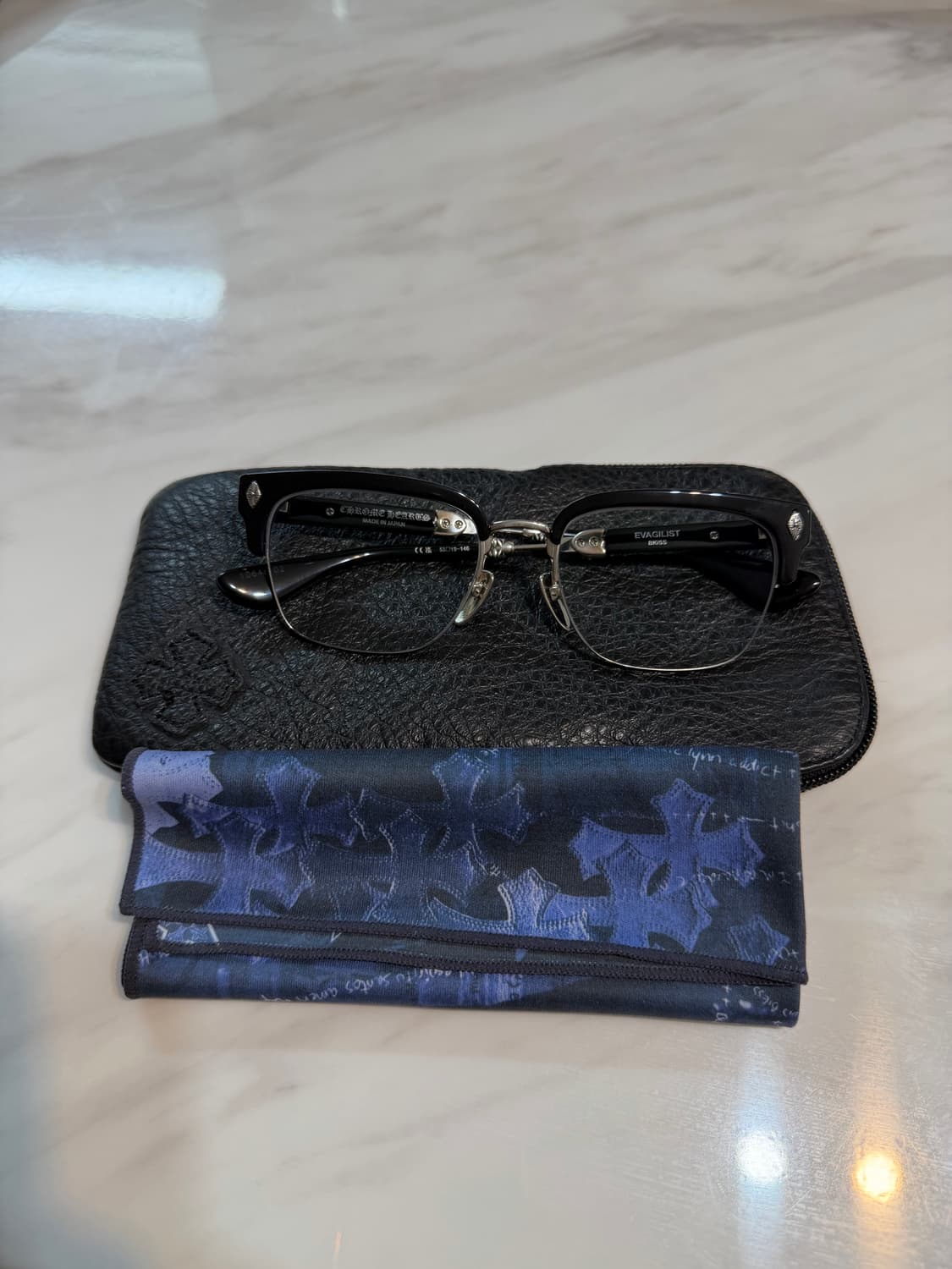 새상품급 크롬하츠 에바질리스트 안경 블랙/실버 상품이미지1