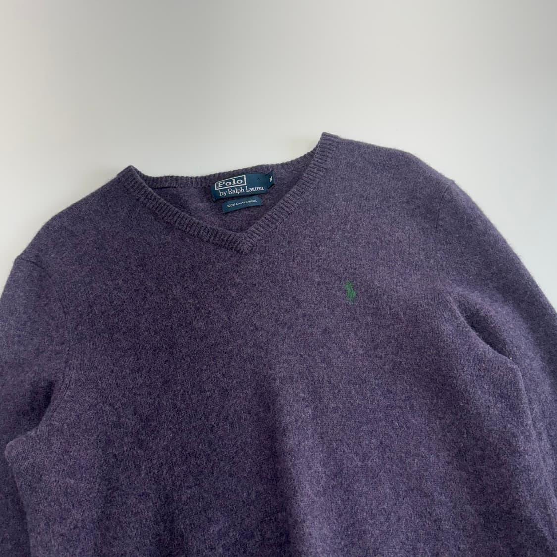 Polo 폴로 그린 포니 퍼플 브이넥 니트 상품이미지4