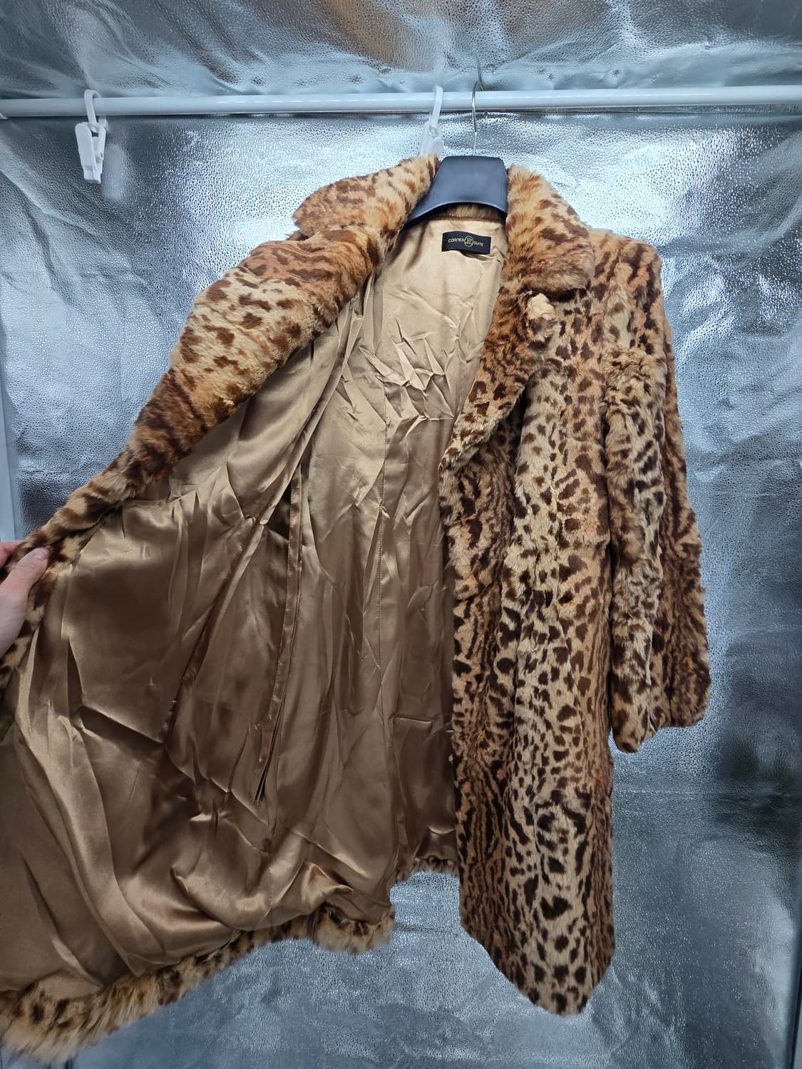 Leopard 토끼털 퍼 코트 상품이미지5