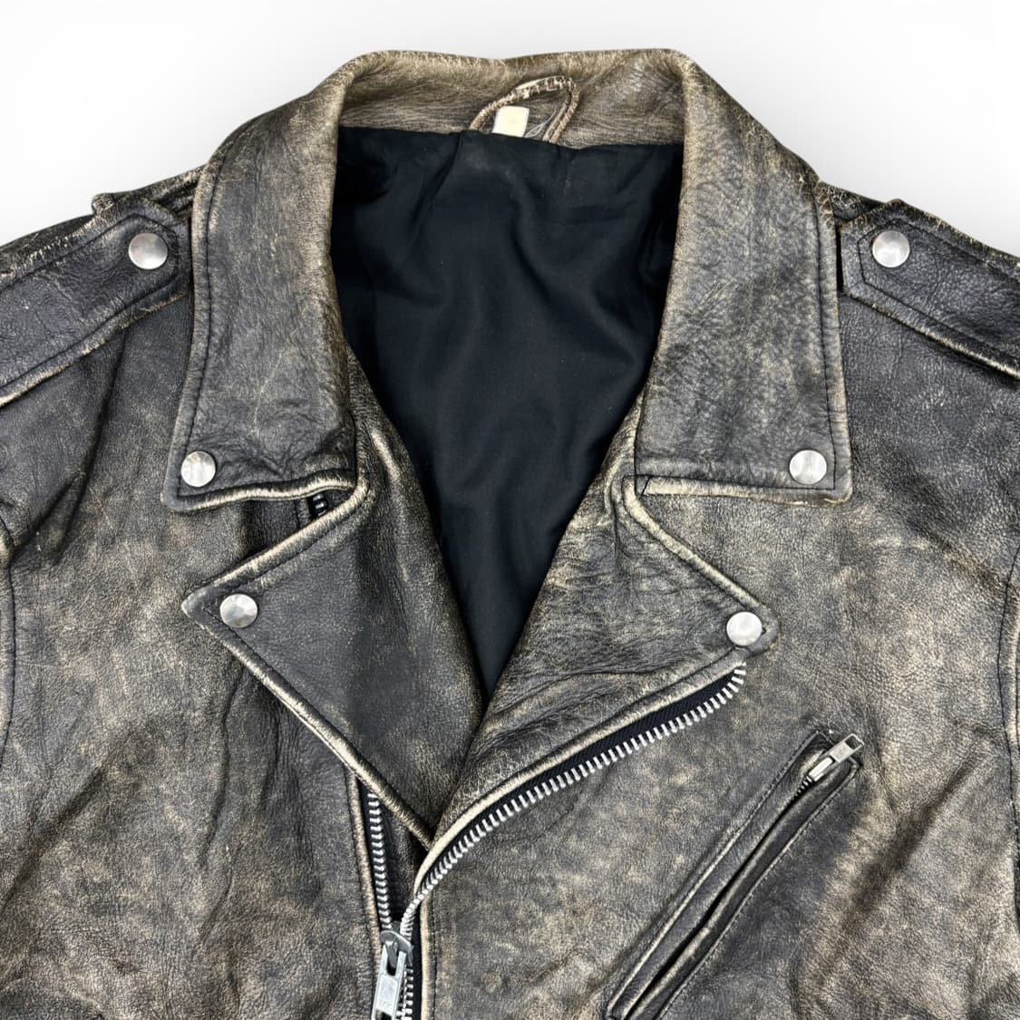 90's 레더 모터사이클 자켓 상품이미지3
