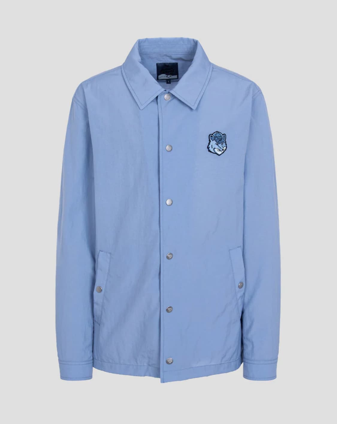 새상품(XXL) 메종키츠네 나일론 골프 자수로고 코치자켓 스카이블루 상품이미지4
