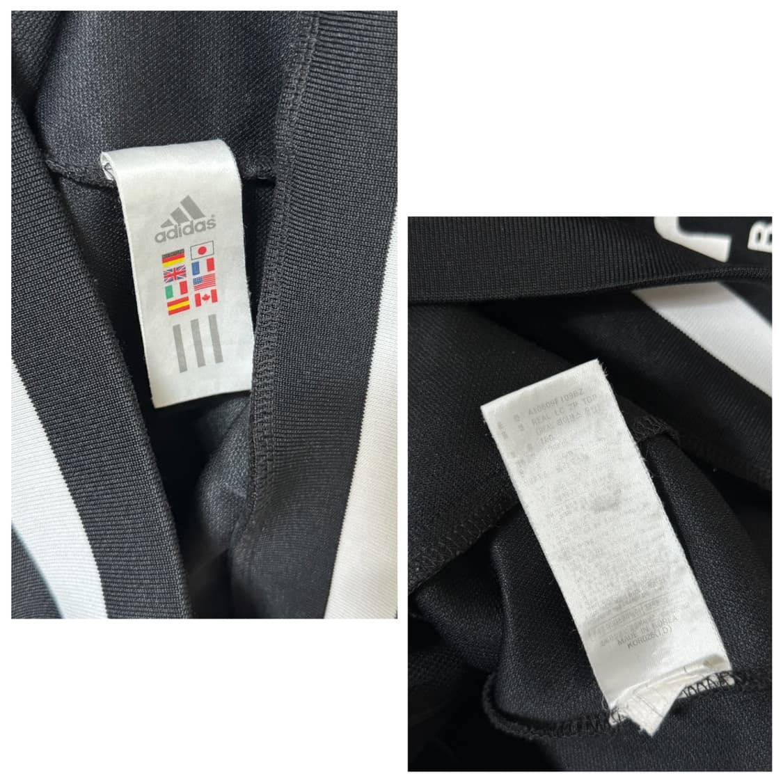 아디다스 레알마드리드 져지 100 L 트랙탑 자켓 블랙 축구 집업 유니폼 상품이미지7