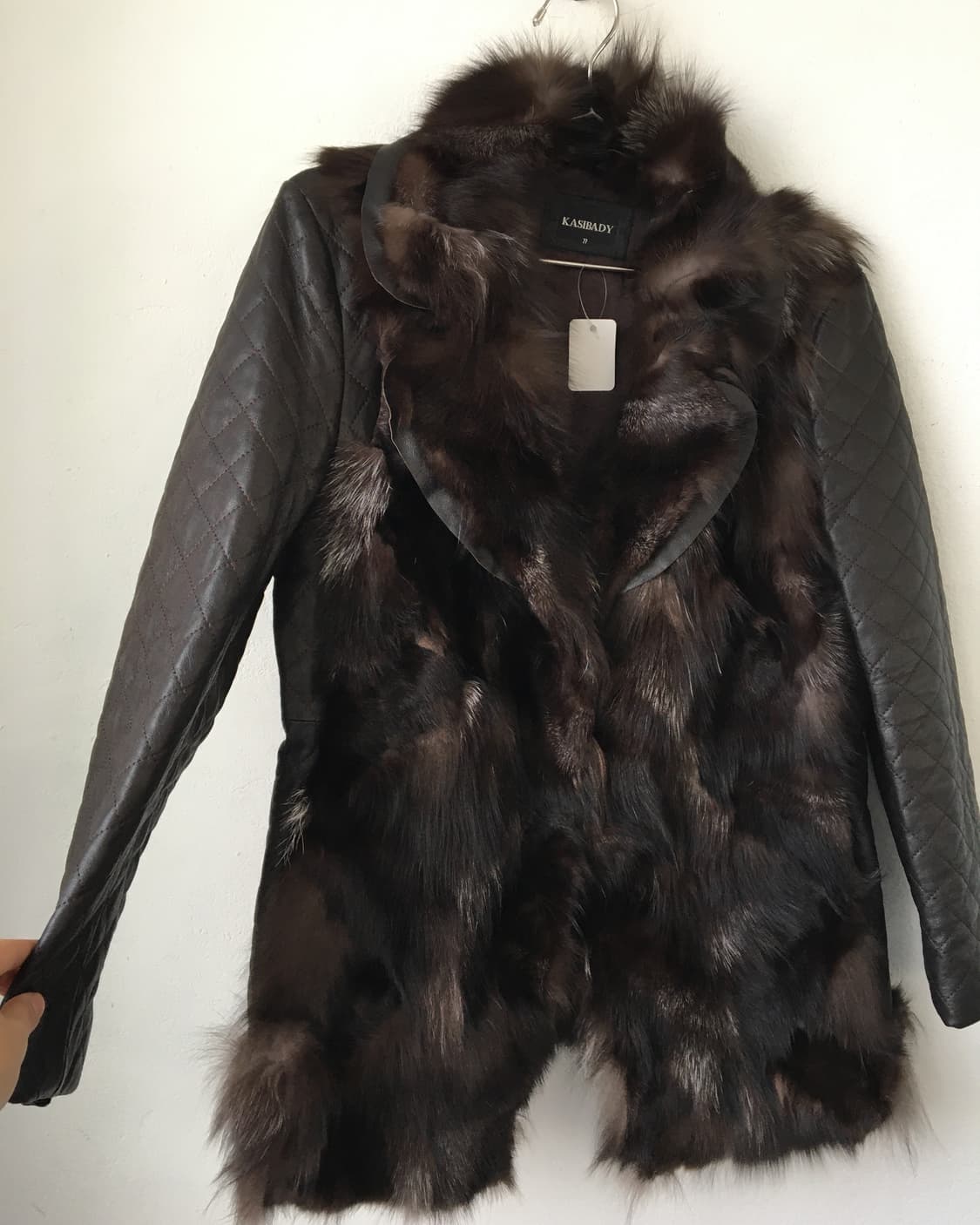Fur layered leather jacket 상품이미지5