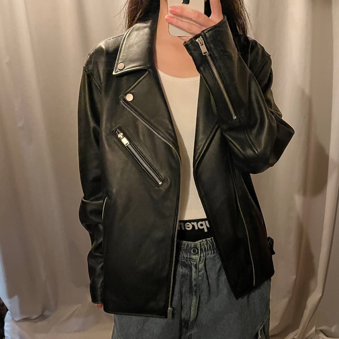 DRAW FIT 램스킨 가죽자켓 상품이미지2