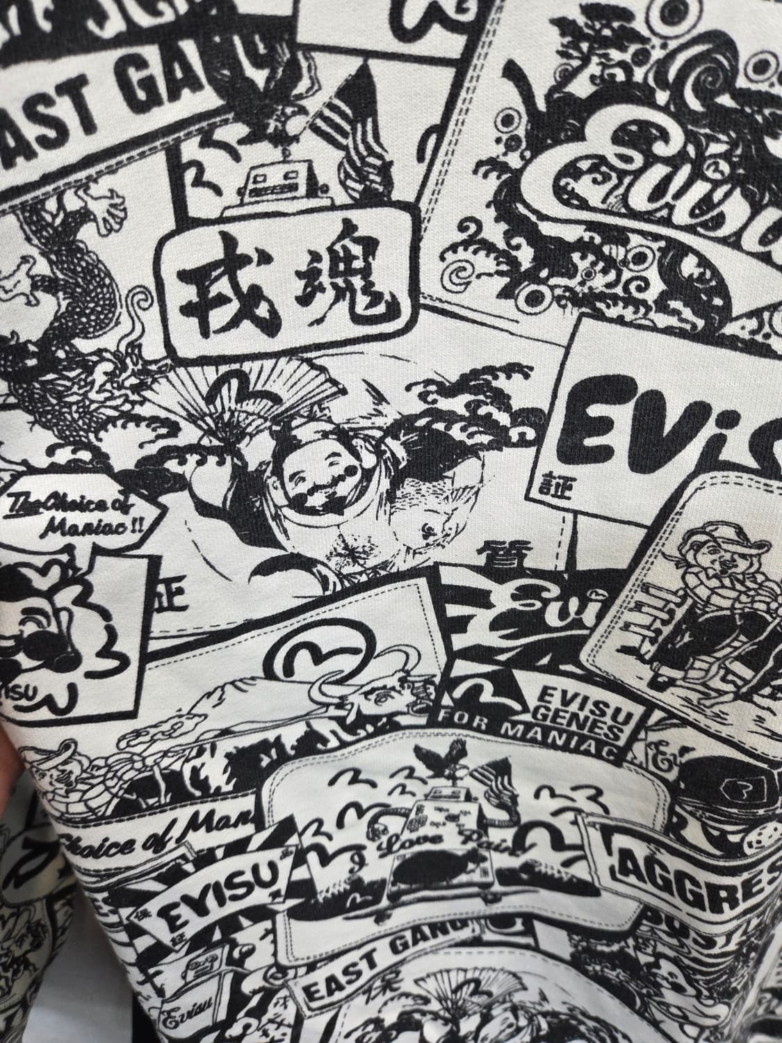 에비수 빈티지 그래피티 스웻 후드집업 m 상품이미지3