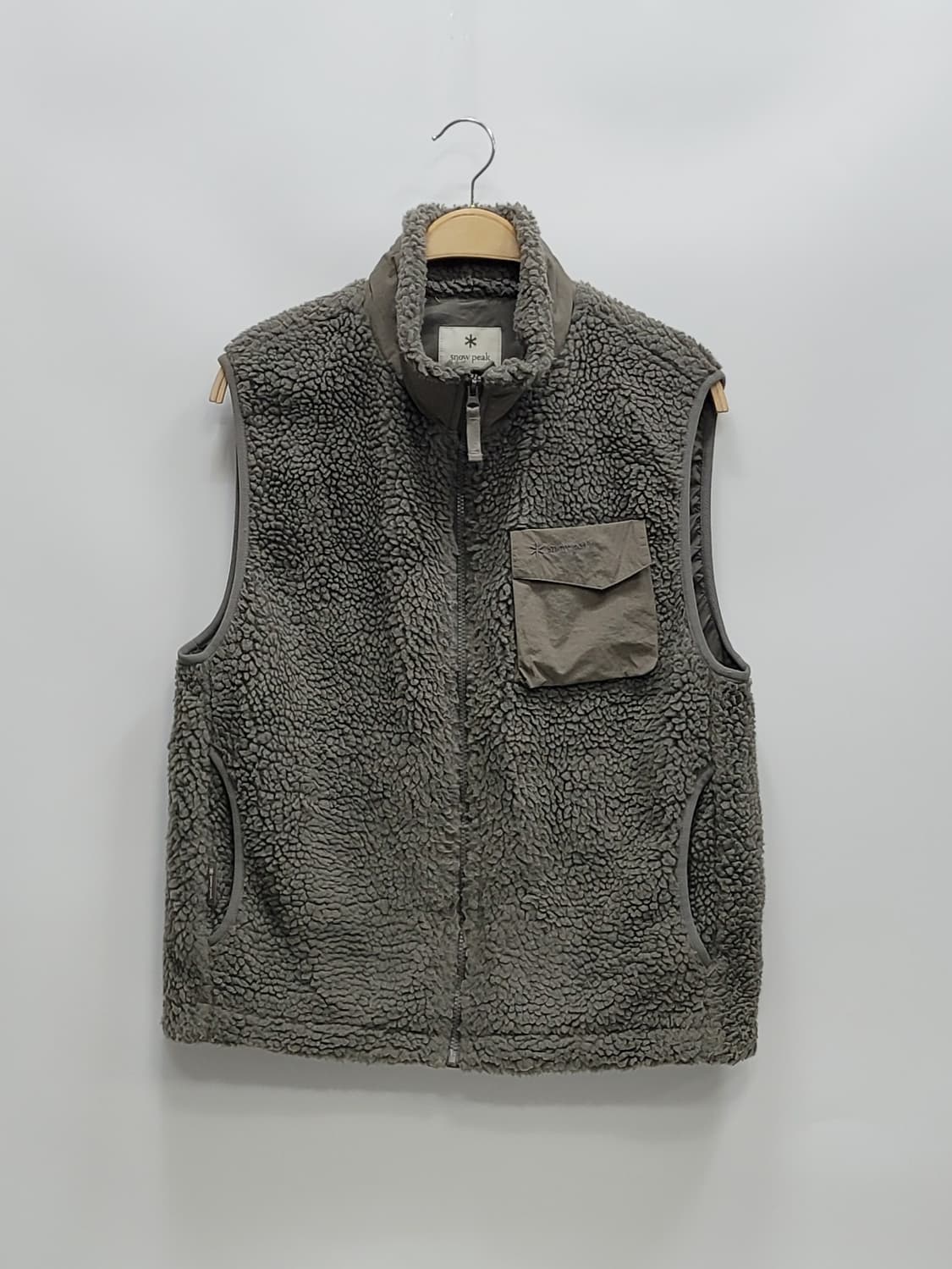 Snow peak 21FW 스노우피크 플리스 베스트 /  95 카키그레이 상품이미지1