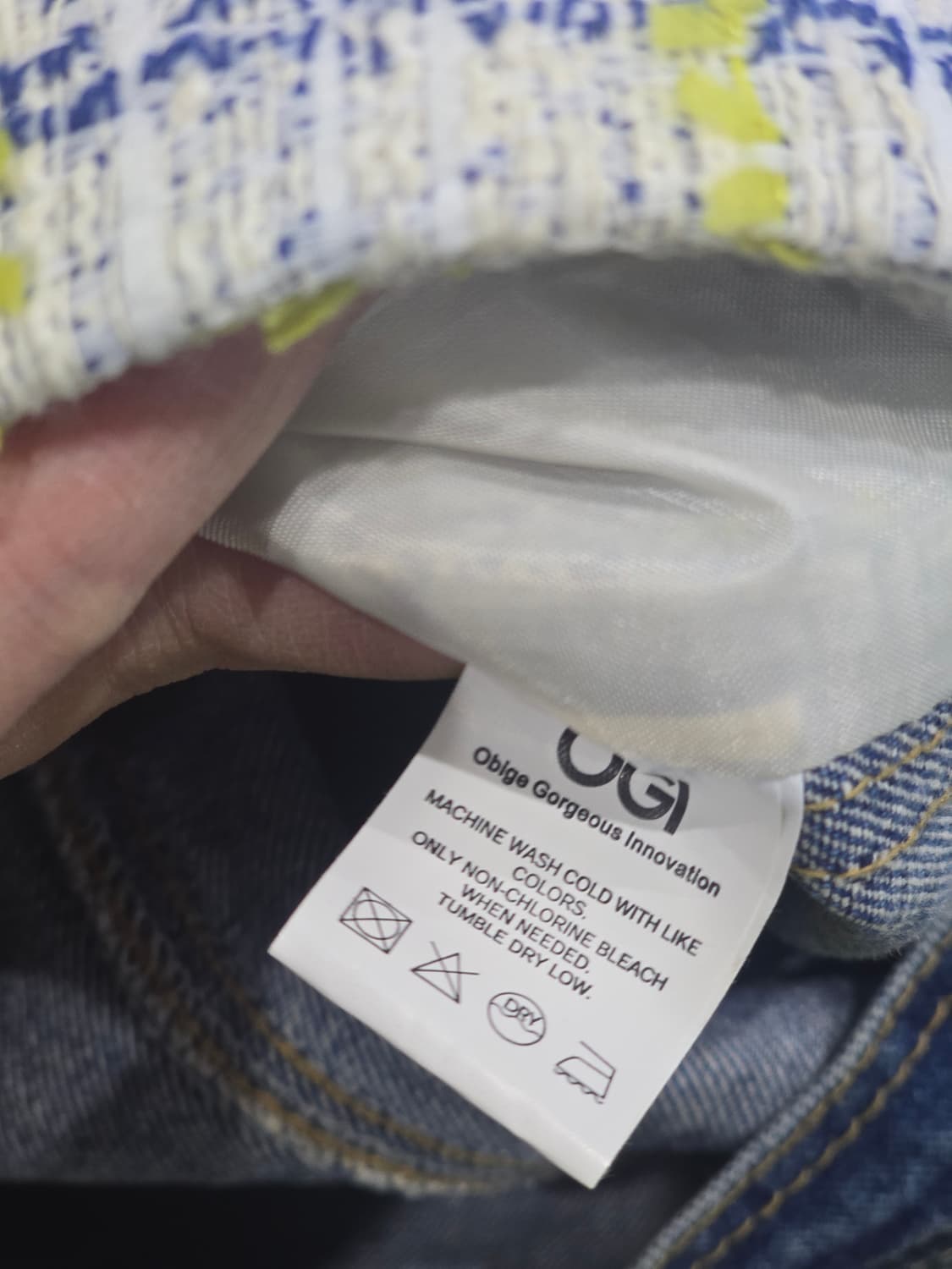 OGI 트위드 데님 후드 자켓 상품이미지7