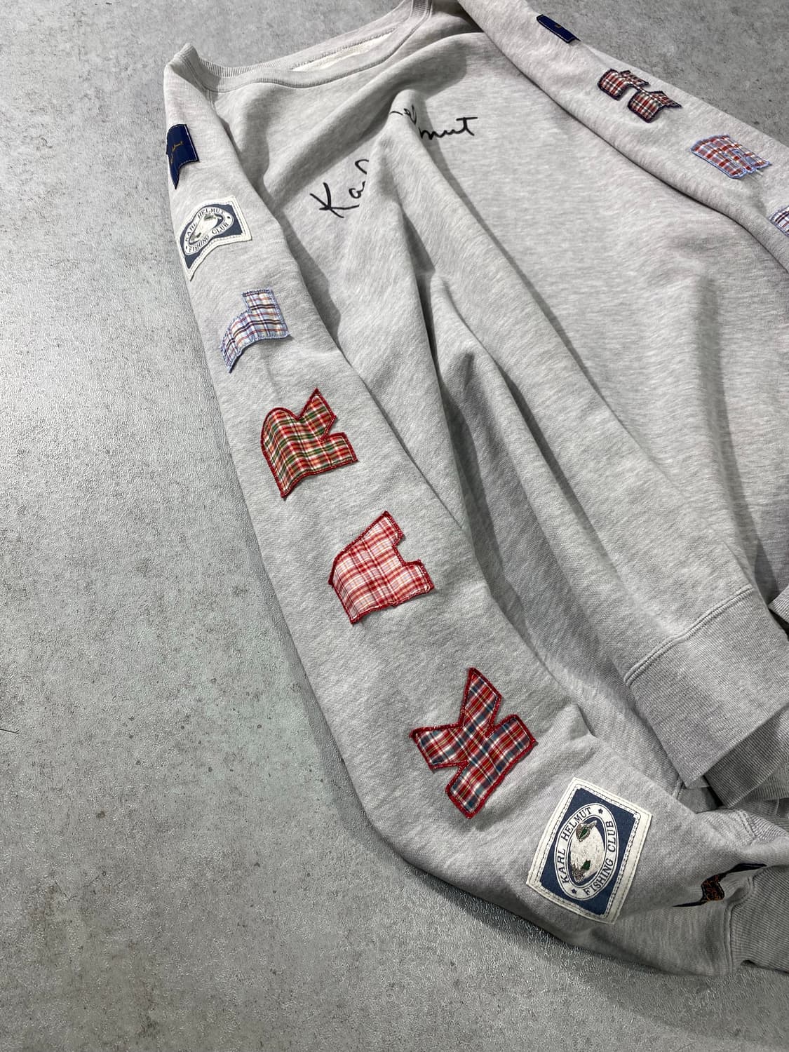 [L] Karl Helmut 칼헬무트 스펠아웃 패치워크 스웻셔츠 상품이미지4