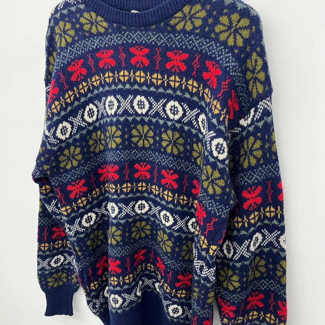 핸드메이드 빈티지 패턴 니트 남녀공용 2XL 상품이미지3