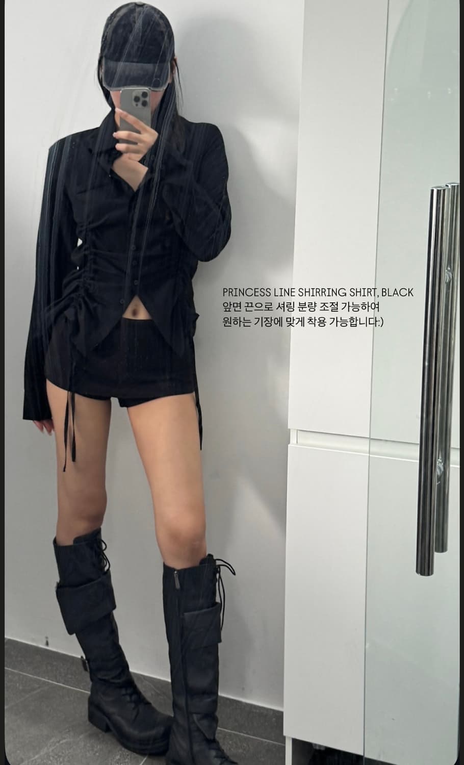 새제품 보헤미안서울 PRINCESS LINE SHIRRING SHIRT 상품이미지3