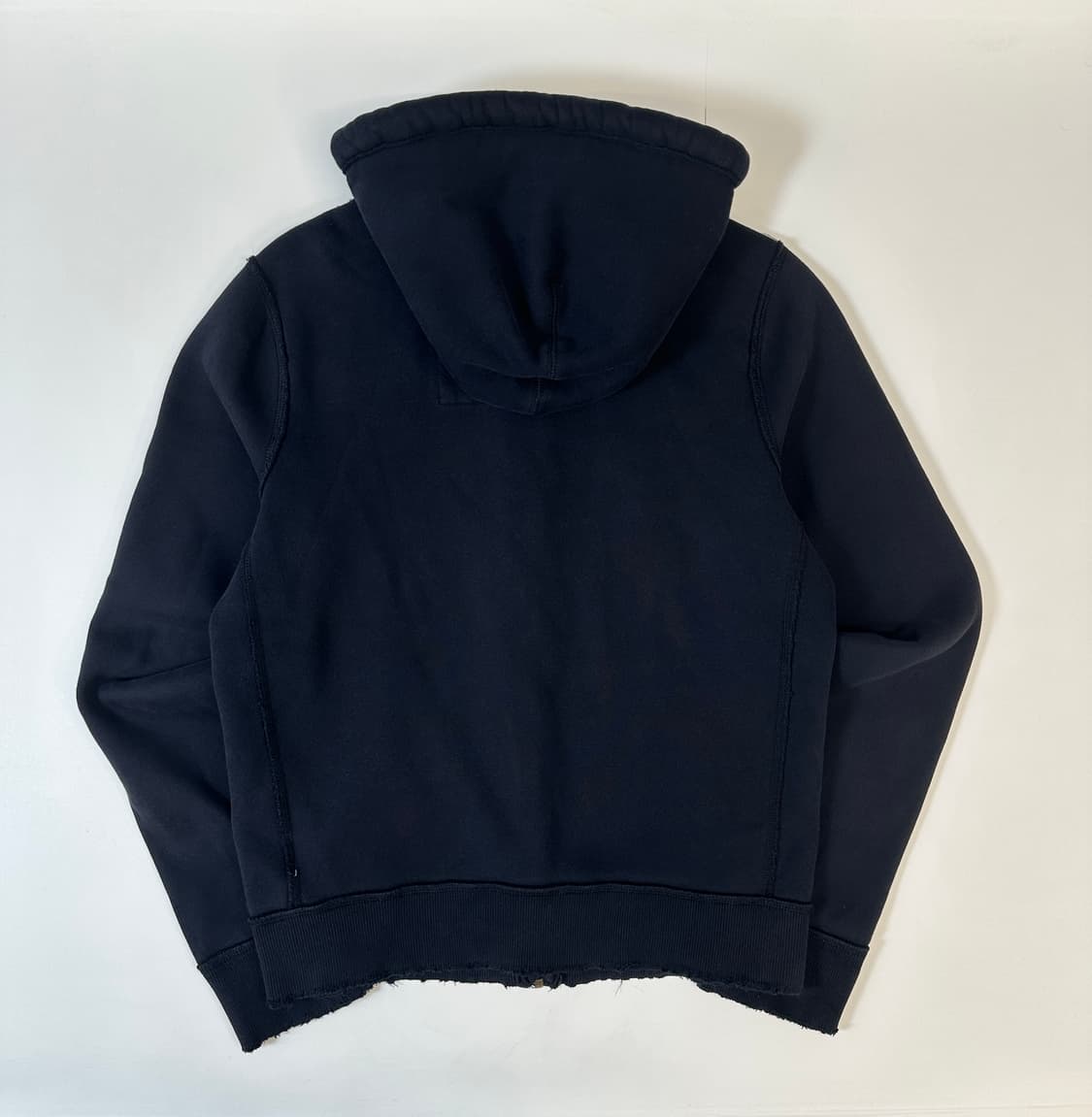 아베크롬비 데미지 스펠로고 후드집업 네이비 L 상품이미지3