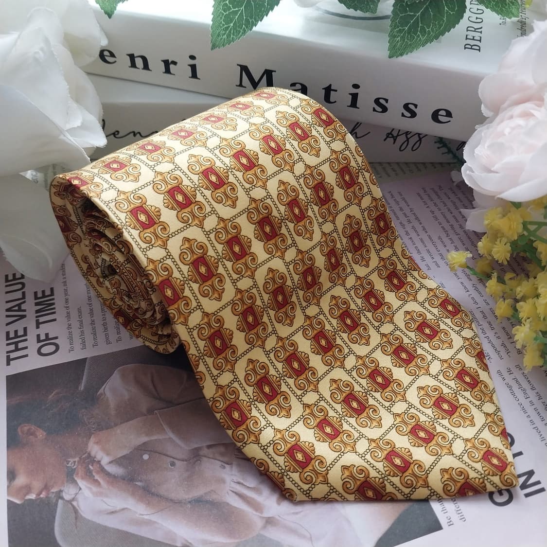 루카 프란치니 실크 기하 패턴 넥타이 10.1cm A등급 K1276

 상품이미지1