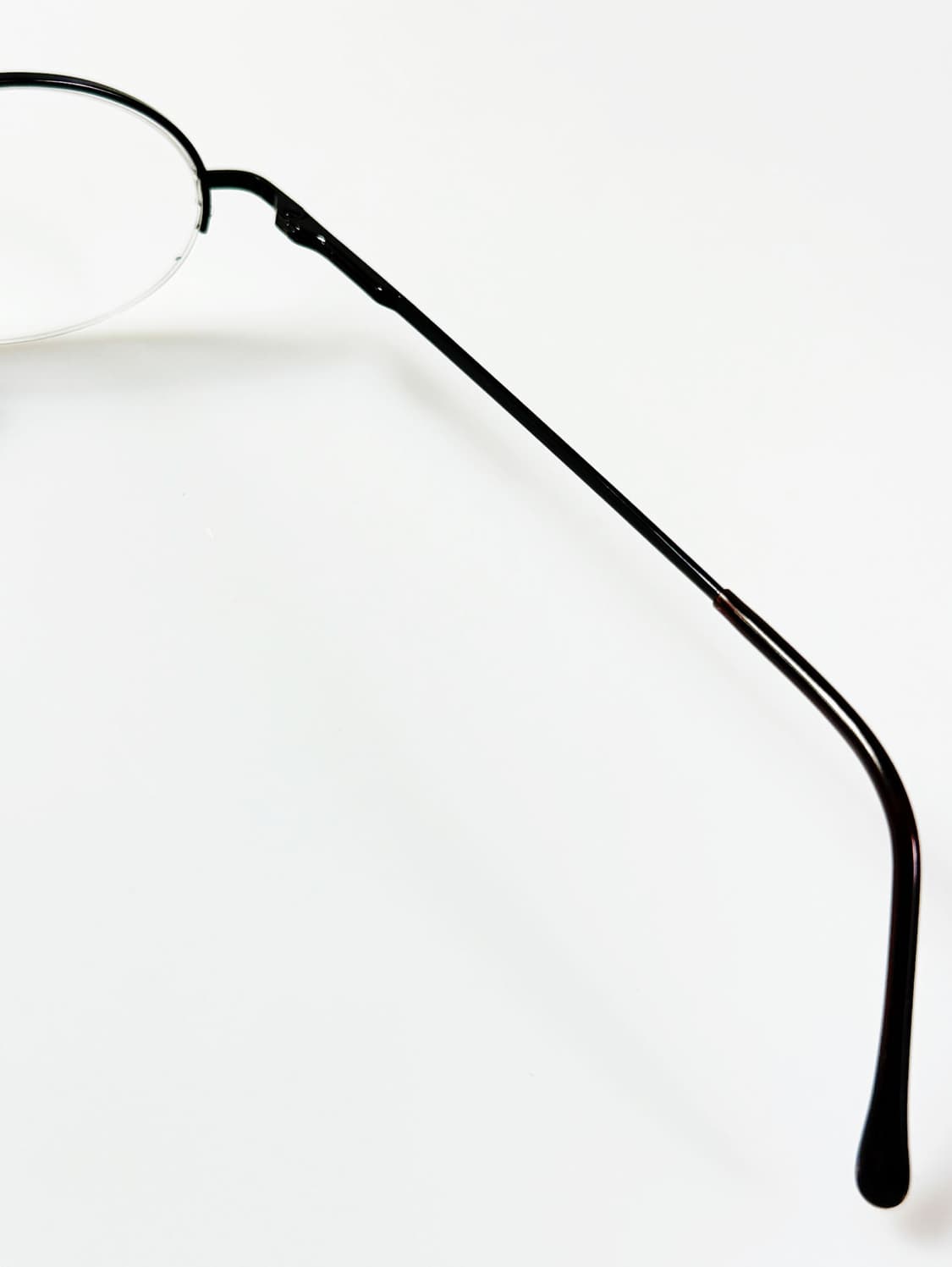 HERMOSA 블랙 반무테 라운드 메탈 빈티지 안경 상품이미지6