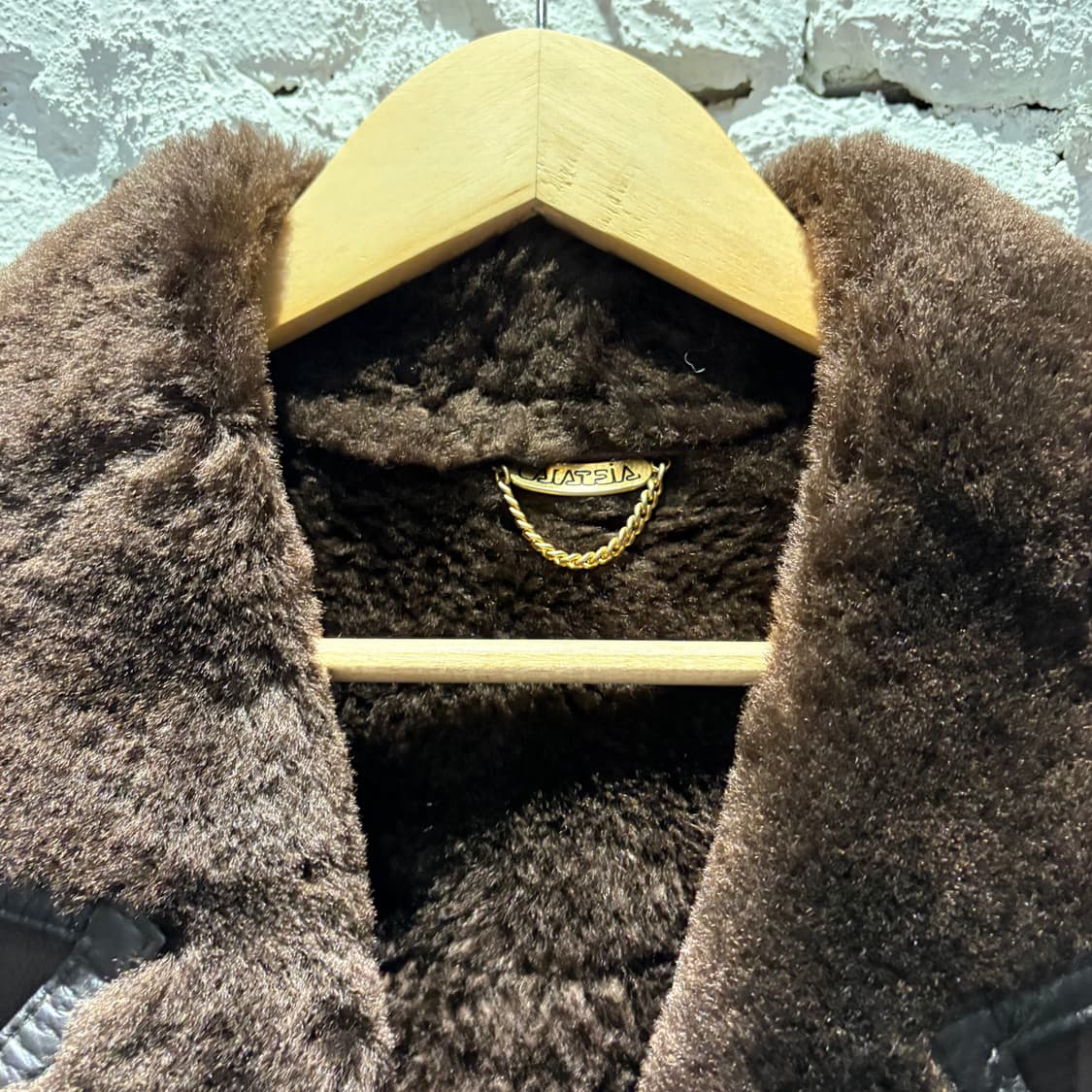 빈티지 양가죽,양털 100% 천연가죽 롱 무스탕 상품이미지4