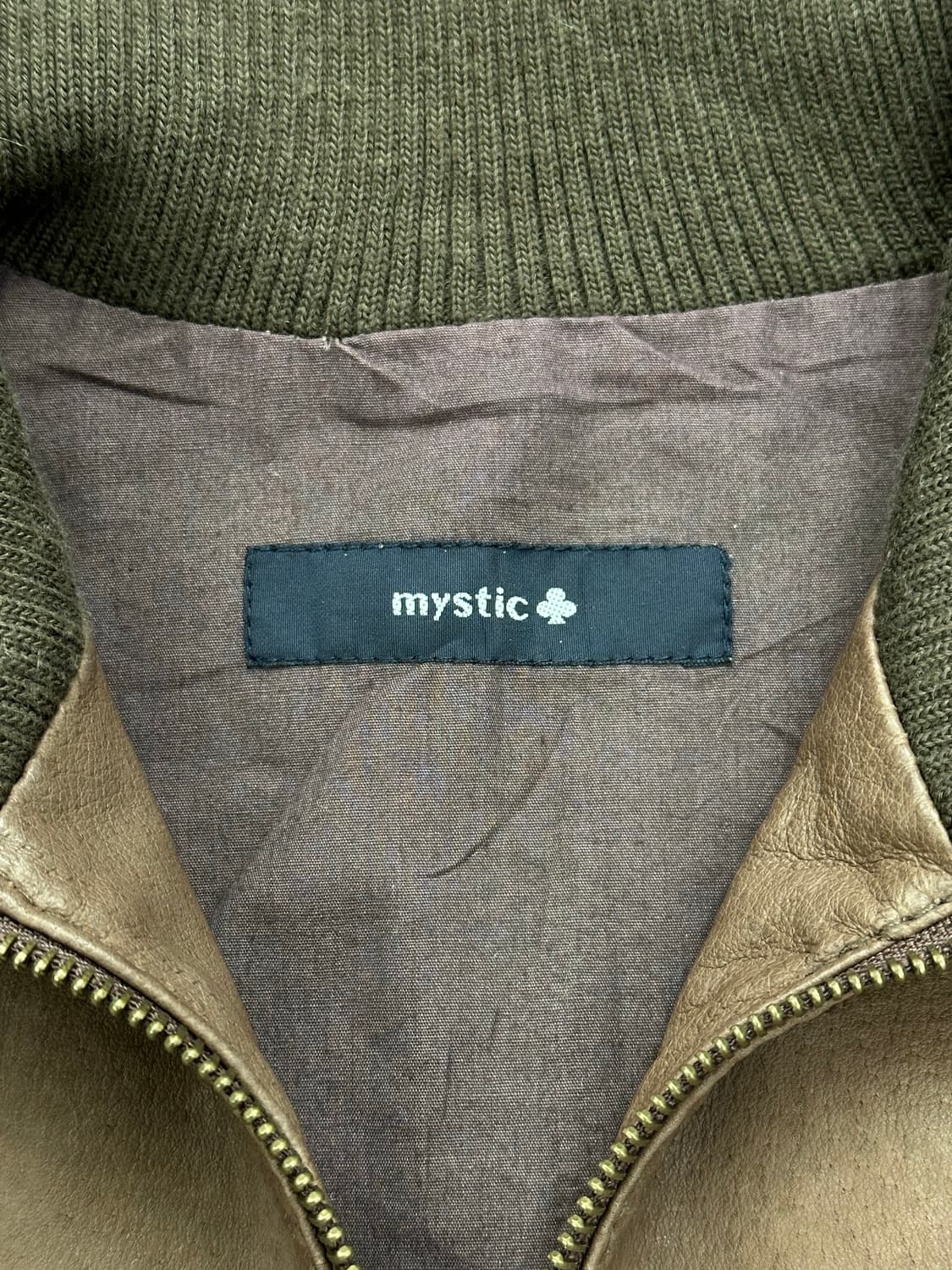 2)mystic 빈티지 여성 브라운 레더 자켓 상품이미지4