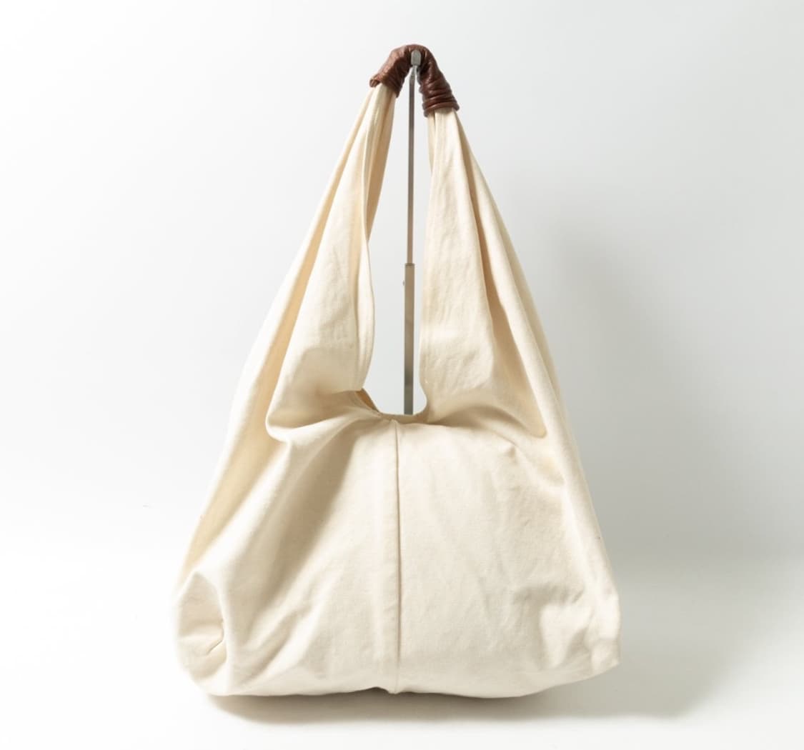 Kapital 캐피탈 소가죽 핸들 캔버스 숄더백  상품이미지2