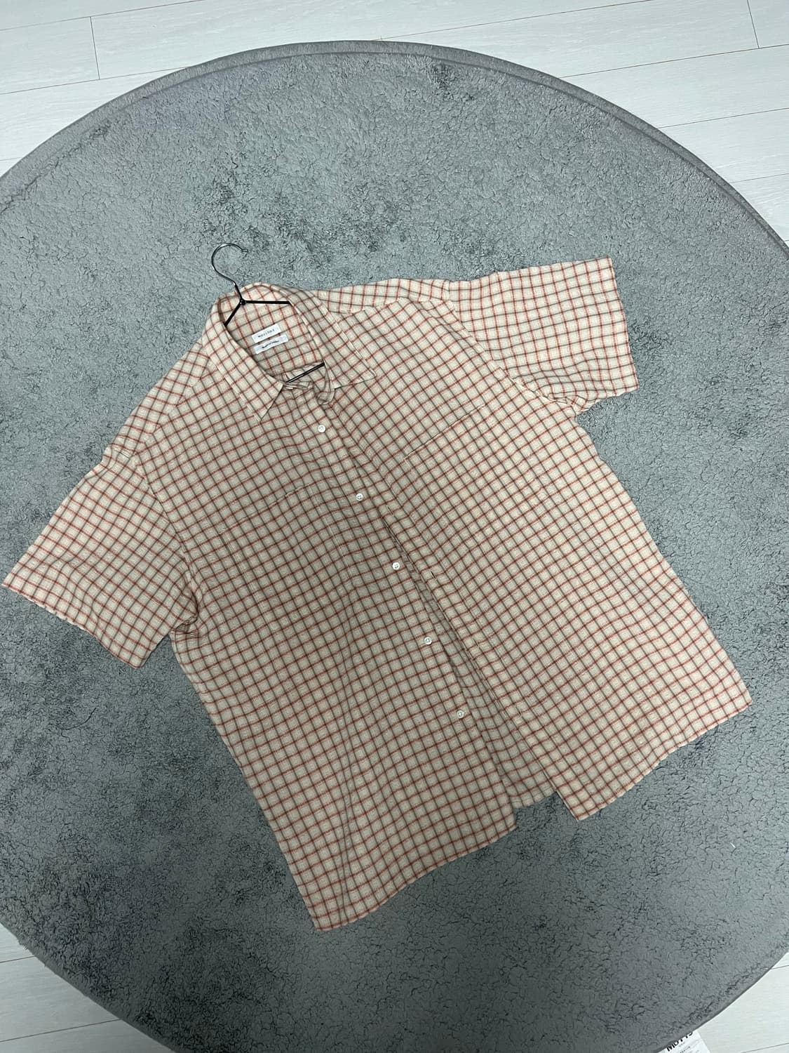 우드비 코튼 린넨 도비 셔츠 오렌지 2사이즈 상품이미지1