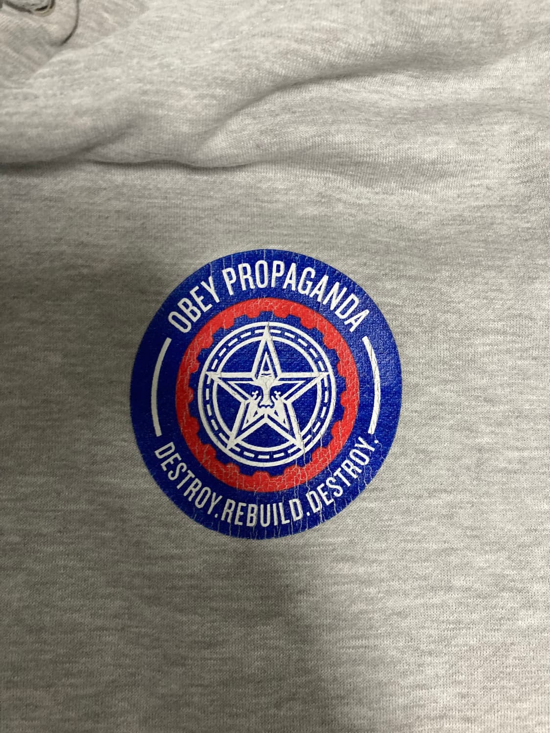 오베이 후드티 S 회색 상품이미지2