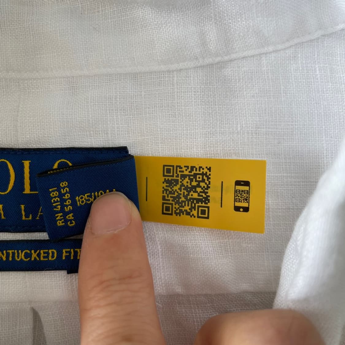 XL 폴로 신형 린넨셔츠 화이트 상품이미지5