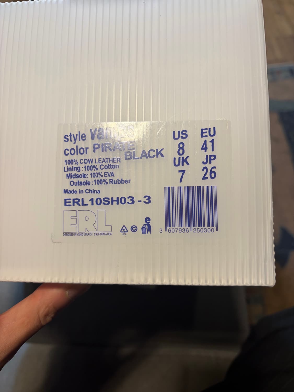 ERL 뱀프 스케이트 슈 파이럿 블랙 상품이미지5