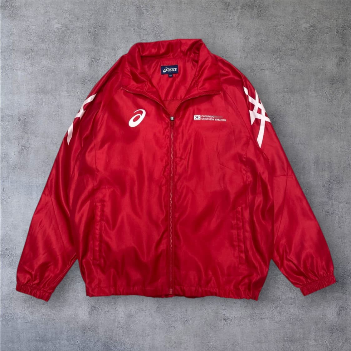 아식스 Asics 레드 올드스쿨 바람막이 자켓 100 상품이미지1