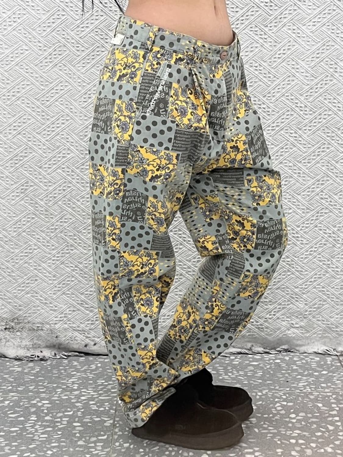 디스이즈네버댓 크레이지 키치 프린팅 워크 코튼팬츠 M C09213 상품이미지1