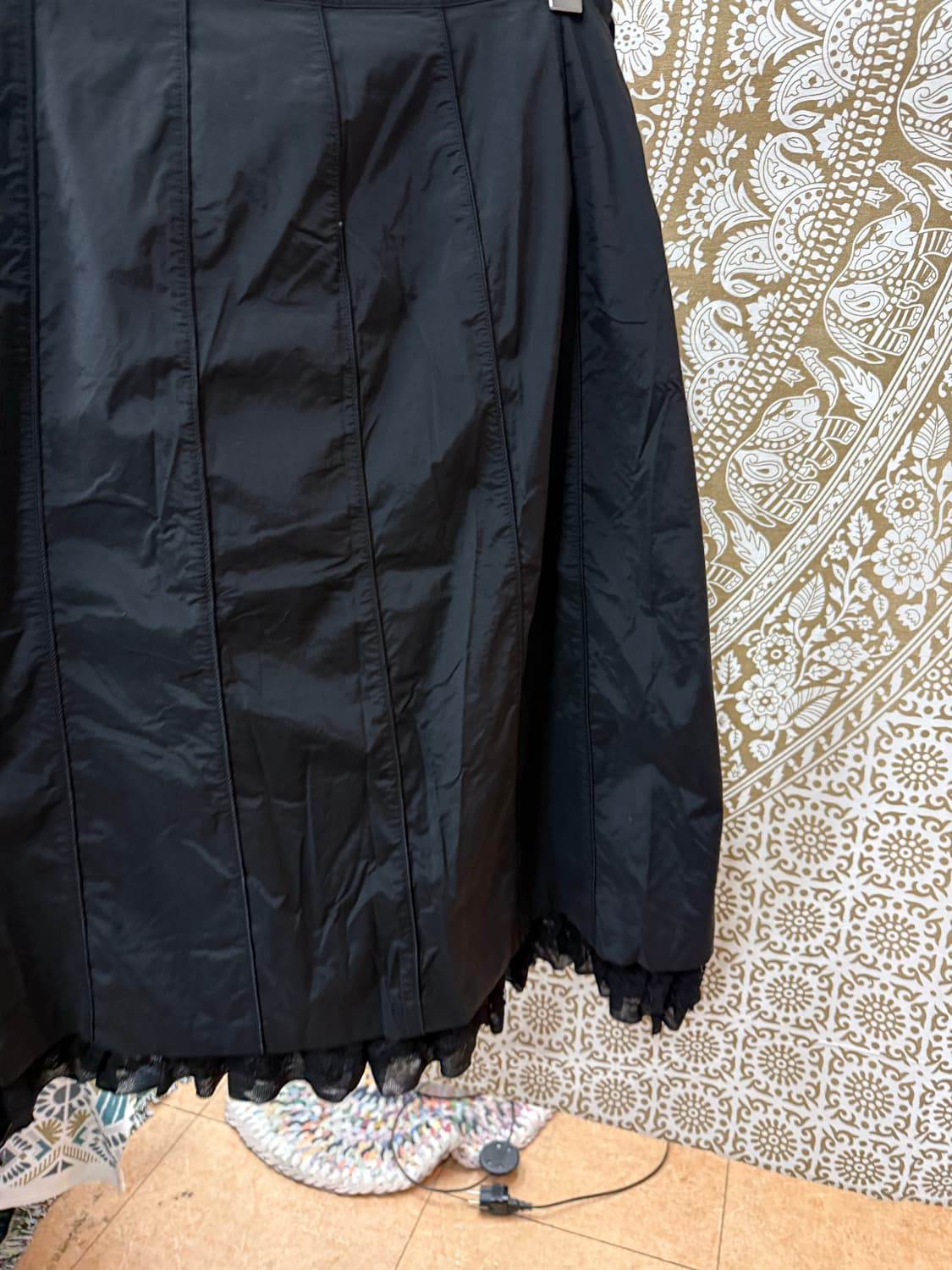 빈티지 여성 블랙 레이스 스커트  상품이미지4