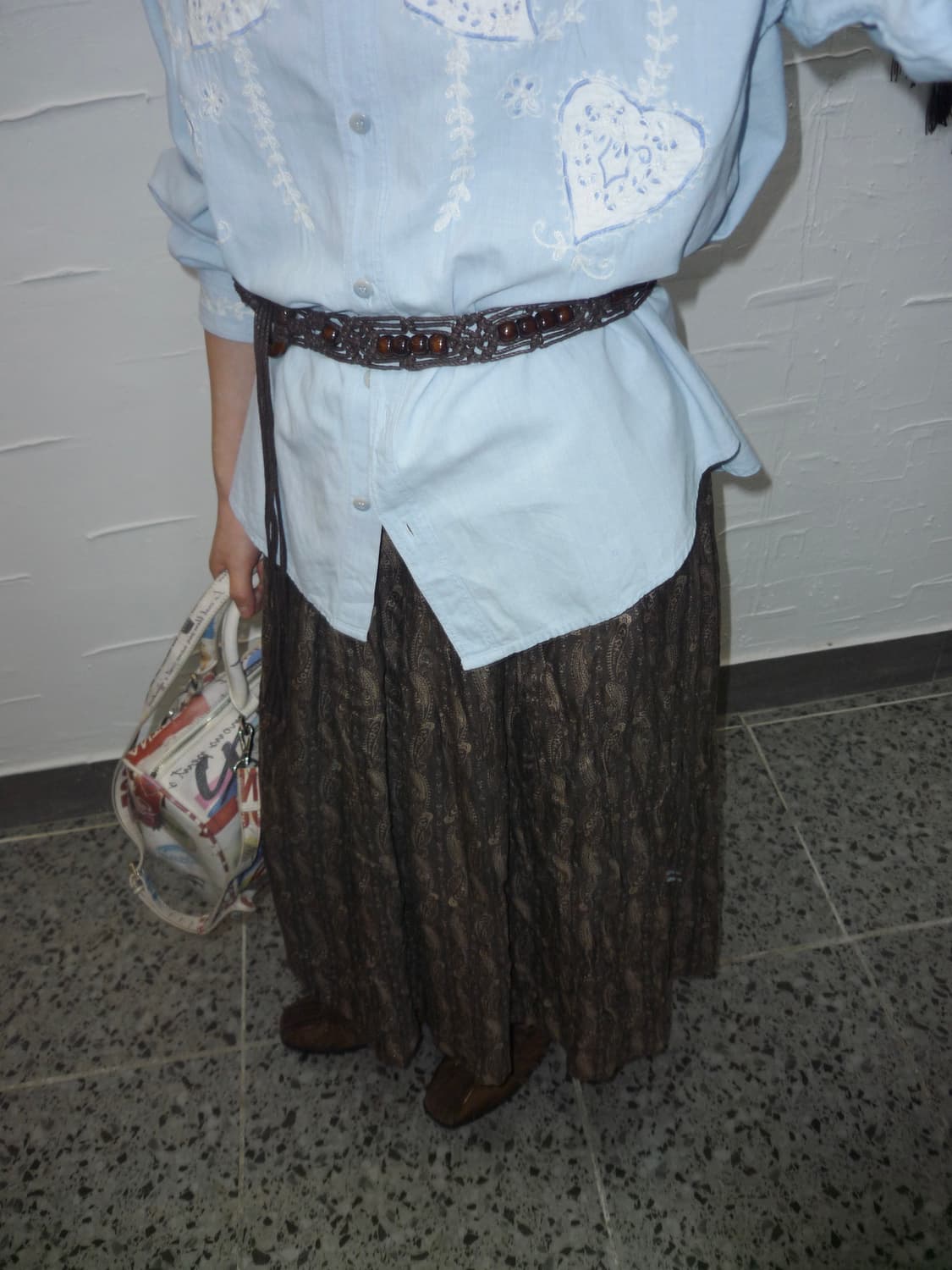 hippyish brown skirt 상품이미지1