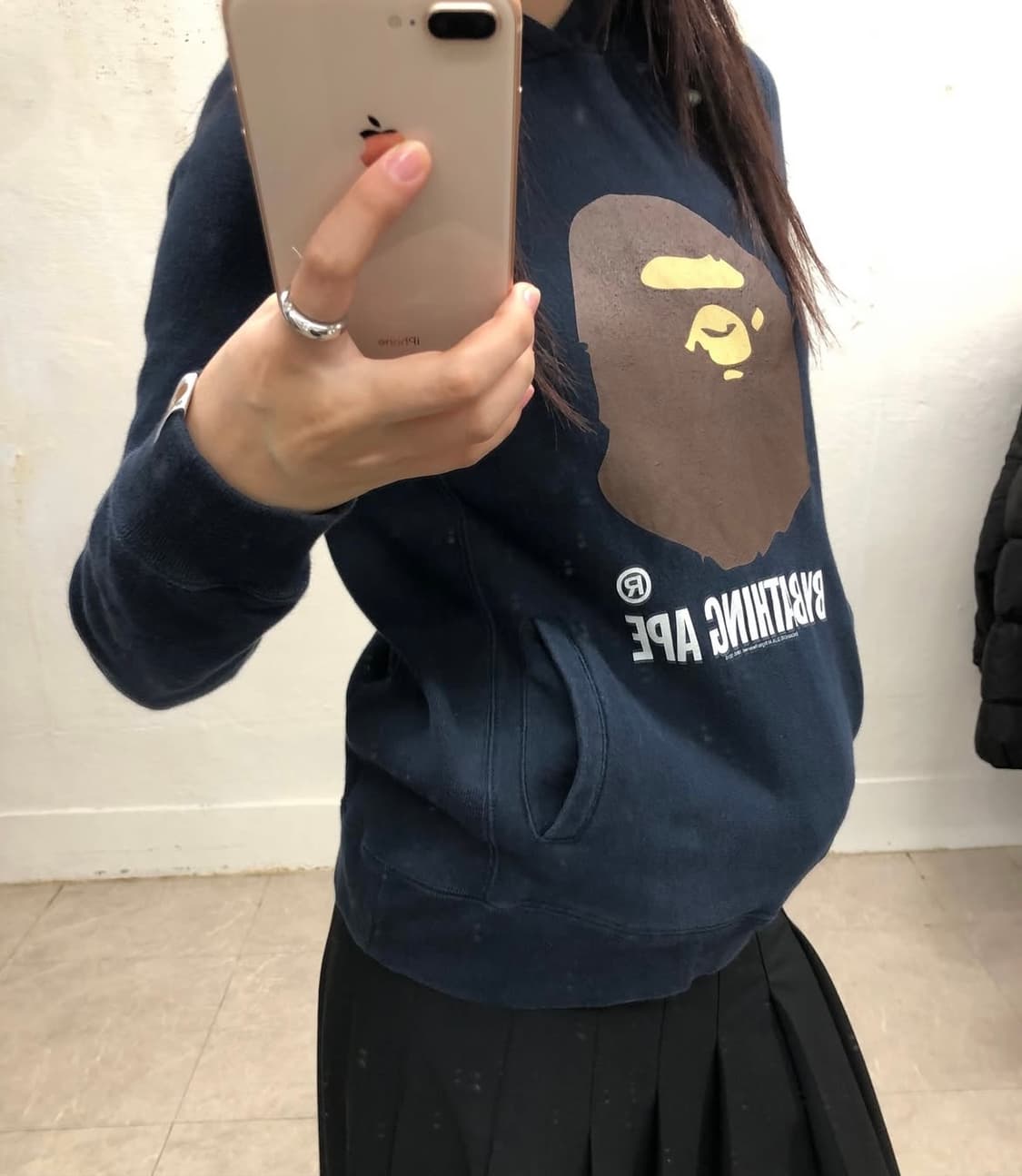 베이프 딱붙핏 후드티 상품이미지2