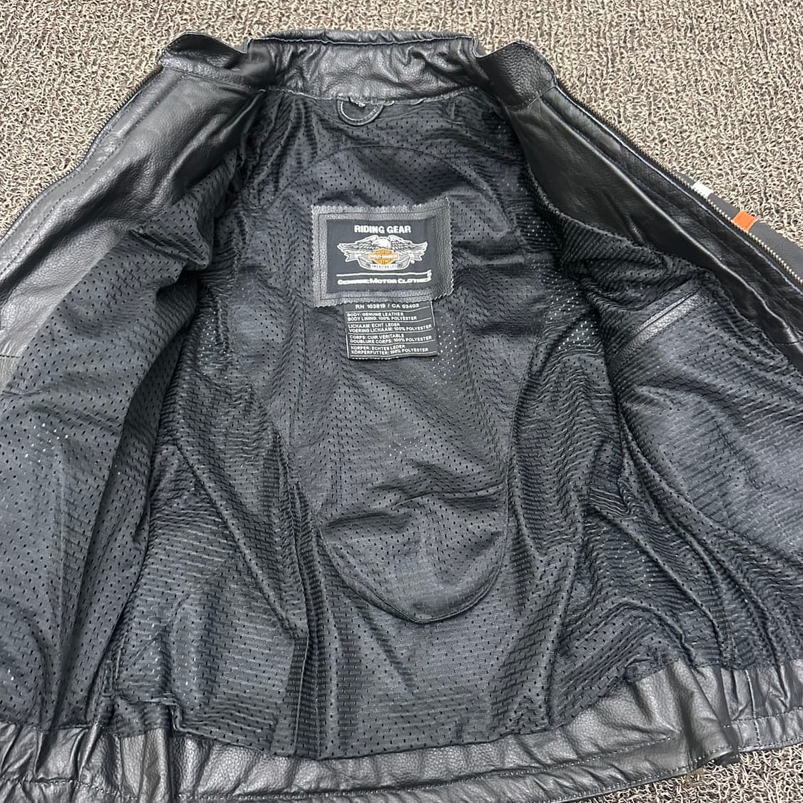 할리데이비슨 모터사이클 레더 가죽 자켓 블랙 XS 상품이미지7
