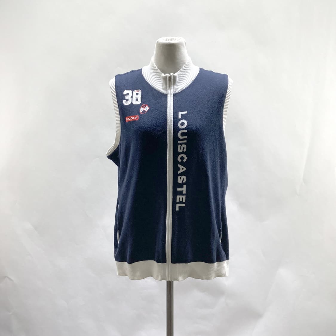 루이까스텔 여성니트집업조끼 네이비 105 상품이미지1