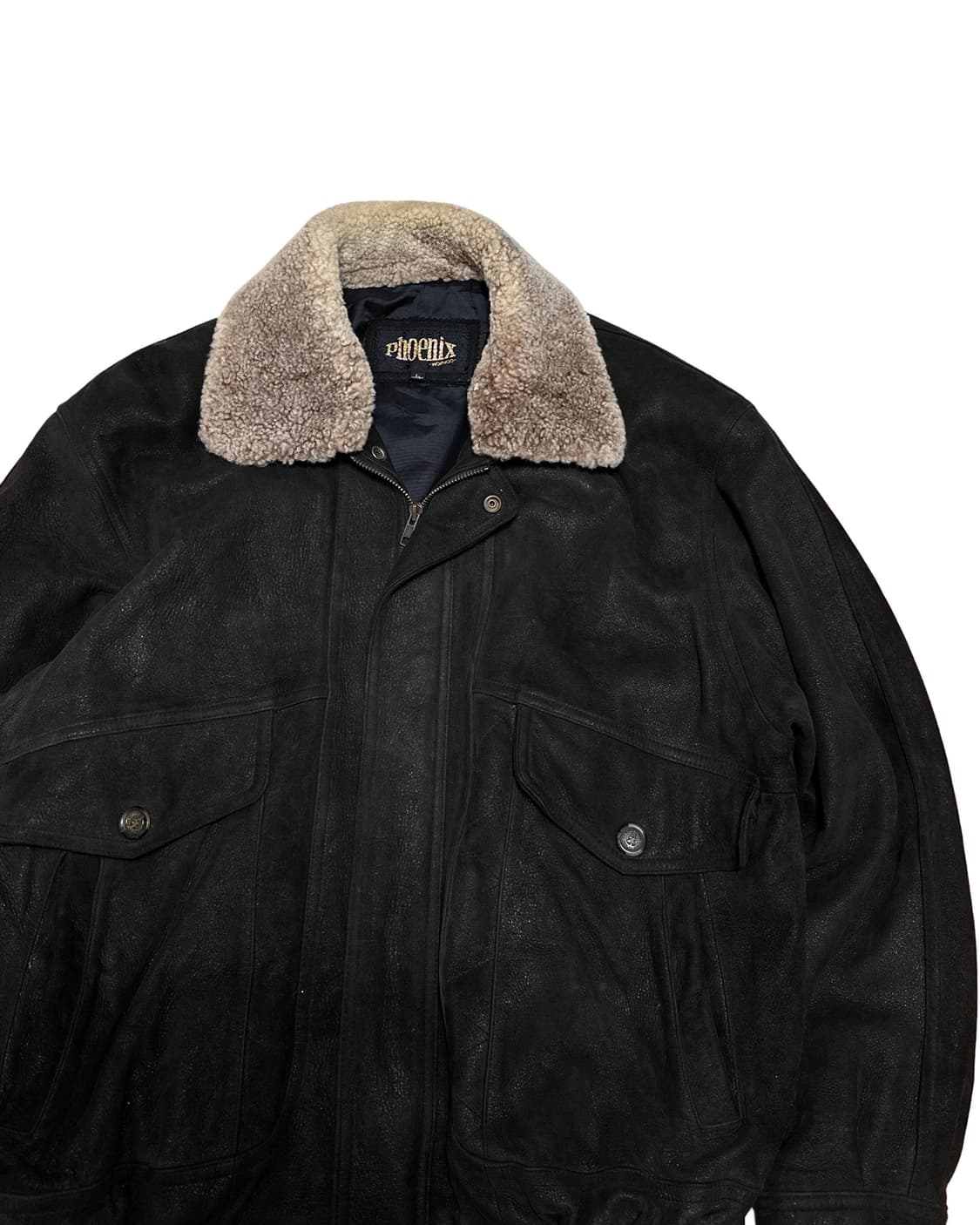 빈티지 양가죽 봄버 무스탕 블루종 자켓 상품이미지2