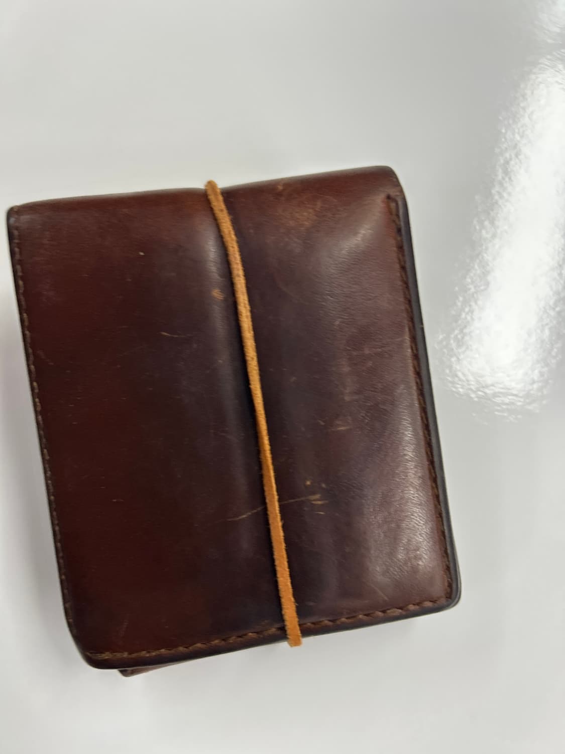 GOROS 고로스 새들레더 다크브라운 콘초 반지갑 상품이미지6