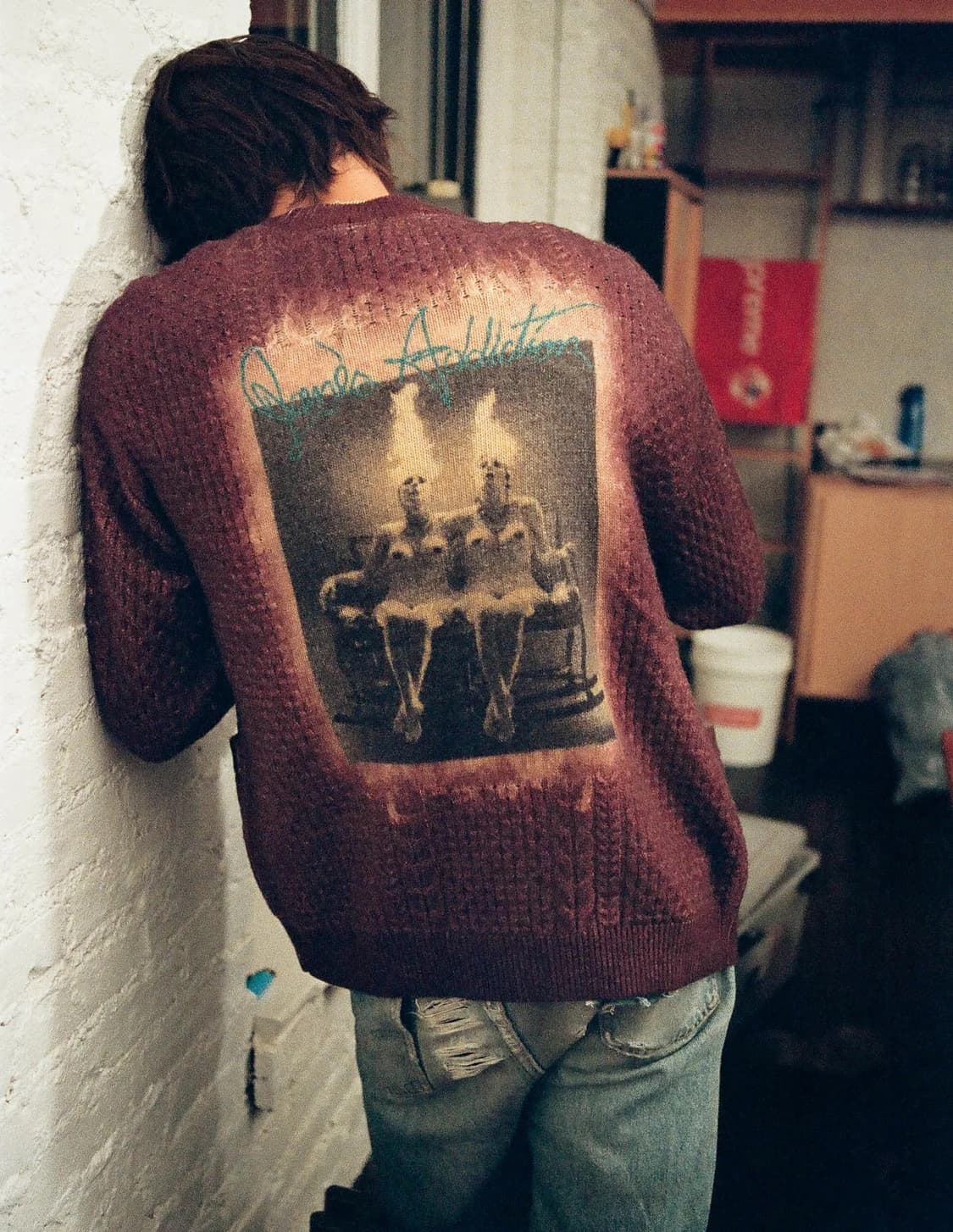 슈프림 제인스어딕션 가디건 S 버건디 상품이미지1