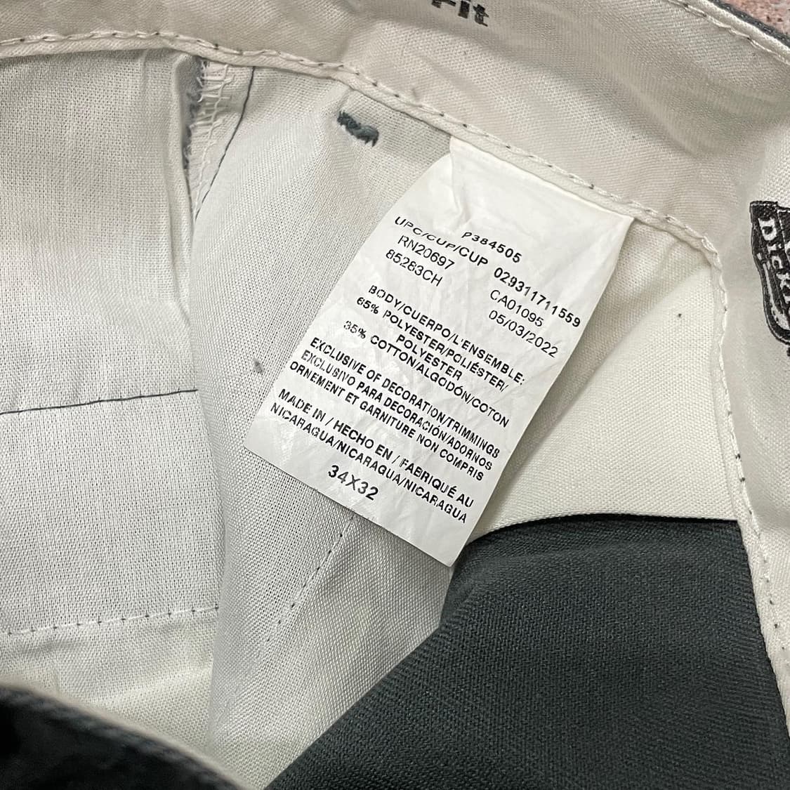 Dickies 디키즈 루즈핏 더블니 워크팬츠 차콜 상품이미지5