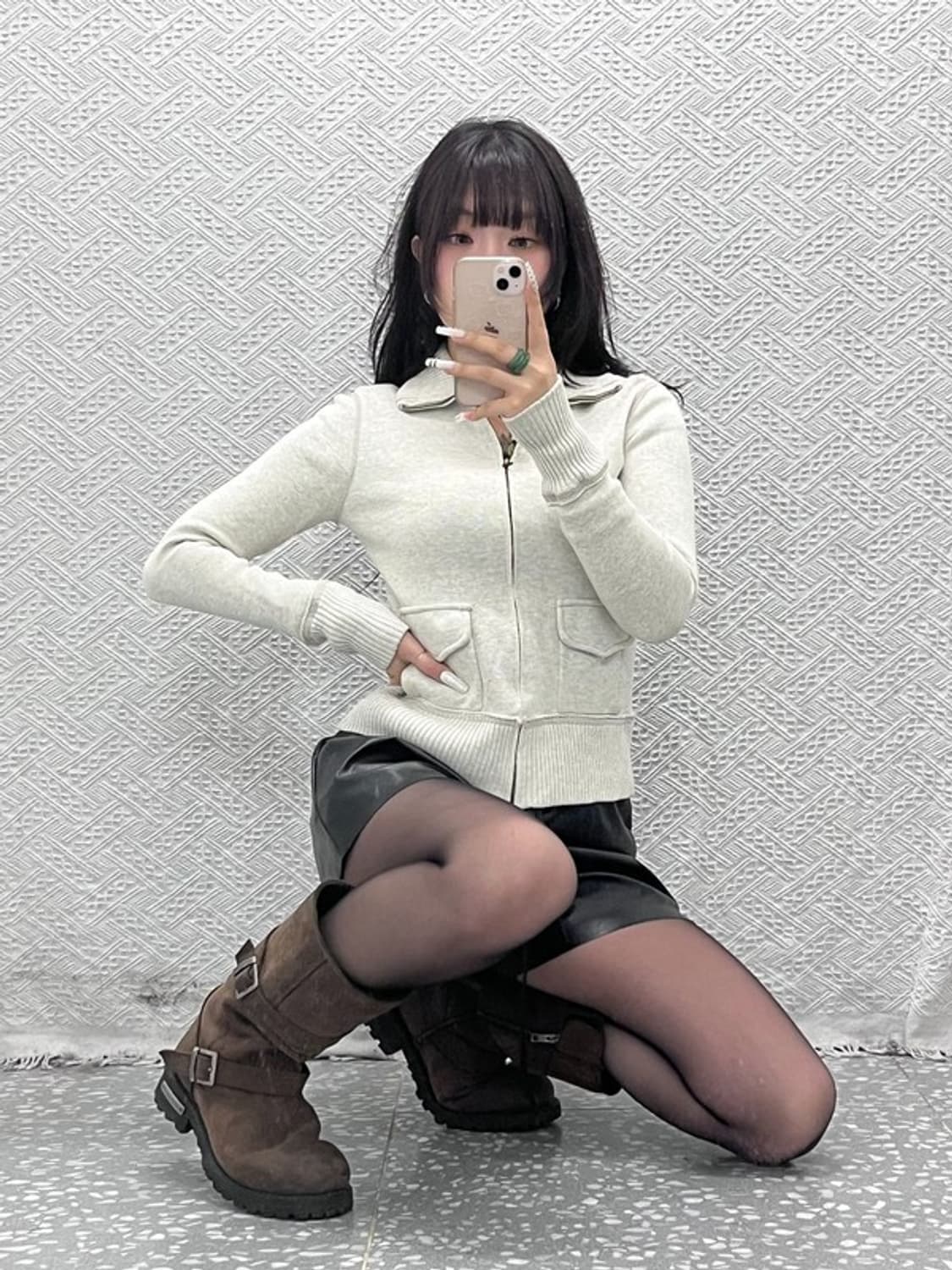 폴로 랄프로렌 빈티지 캐주얼 Y2K 딱붙핏 스웻 집업 M C10939 상품이미지2