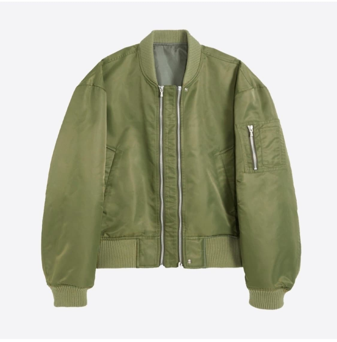 Stu 더블 쇼트 봄버 자켓 카키 M 상품이미지1