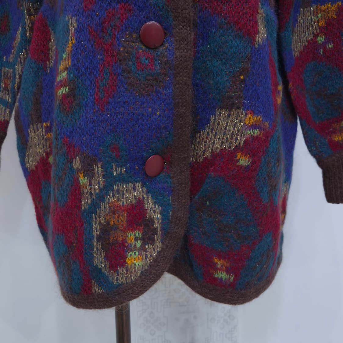 Kanebo Moi Bell 빈티지 모헤어 아트패턴 가디건
 상품이미지6