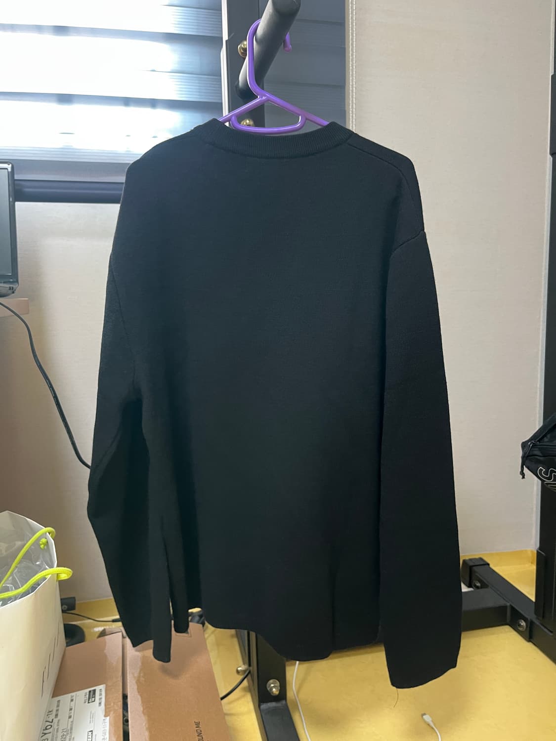 엘무드 화란 세미오버핏 니트 블랙 46사이즈 상품이미지3