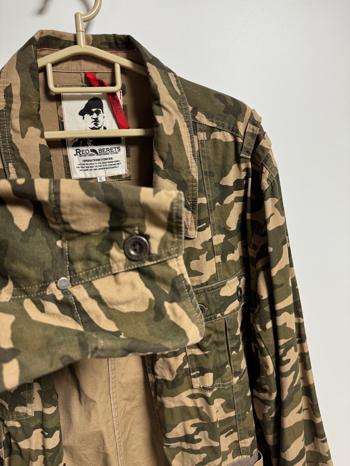 일본 RED BERETS 밀리터리 카모 셔츠 자켓 110-115 상품이미지4