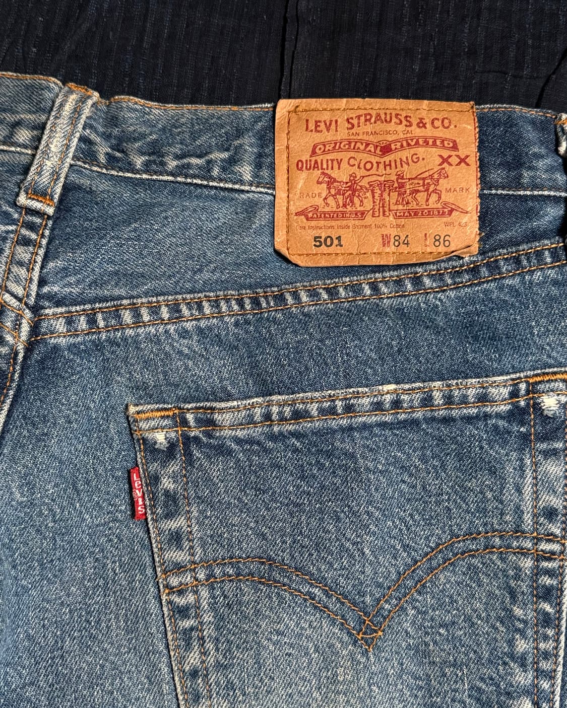 00‘s 리바이스 501 스트레이트핏 데님 팬츠 84(32) 상품이미지5
