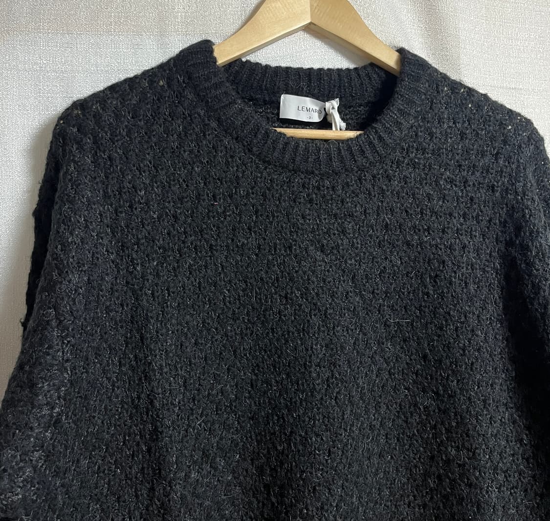 새상품 르마드 오버핏 투톤 와플 울 니트 L 상품이미지3