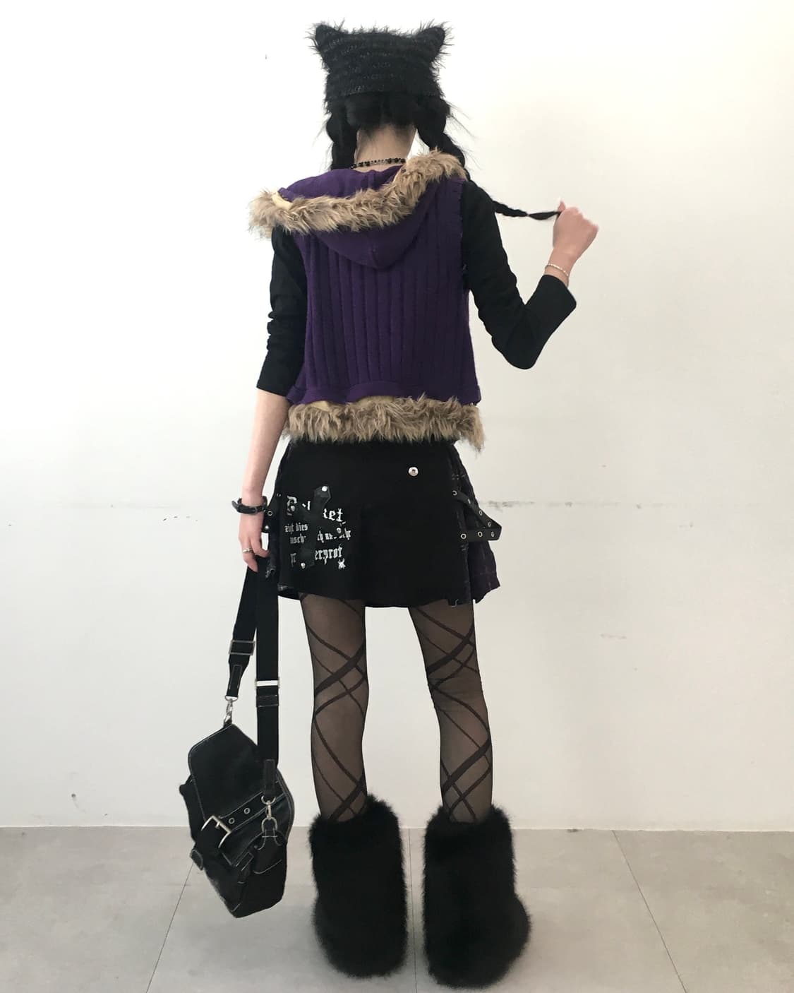 Jessy logan 퍼 디테일 조끼 베스트 상품이미지3