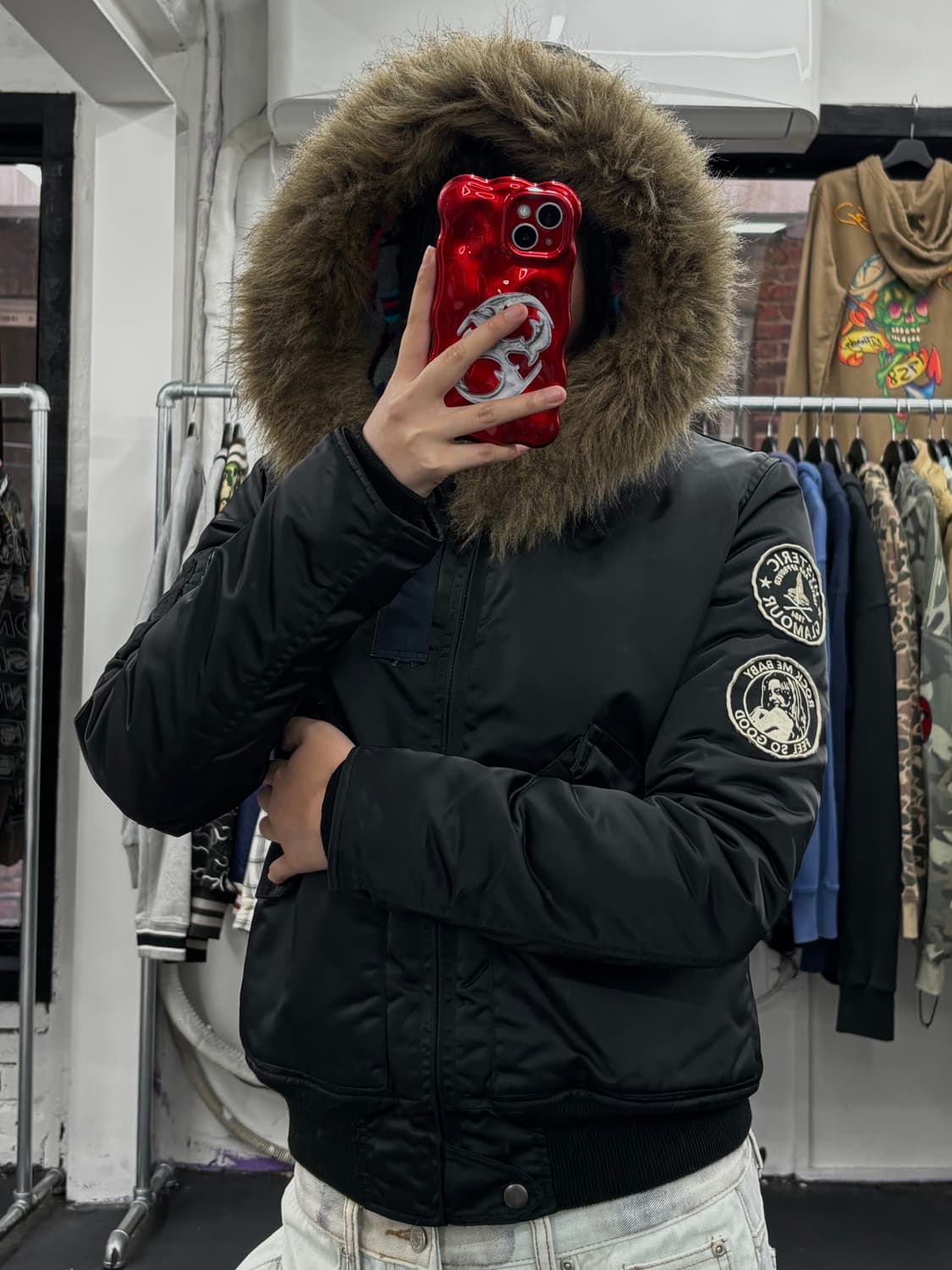 히스테릭 글래머 N2B 퍼 후드 자켓 상품이미지1