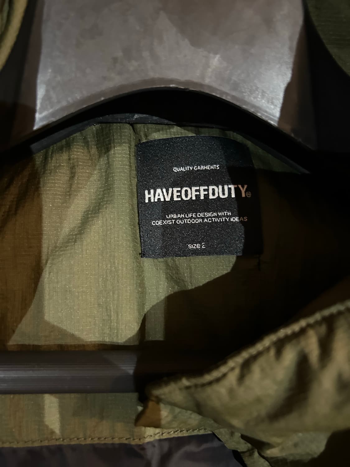 해브오프듀티 웜업자켓 카키 2사이즈 상품이미지5