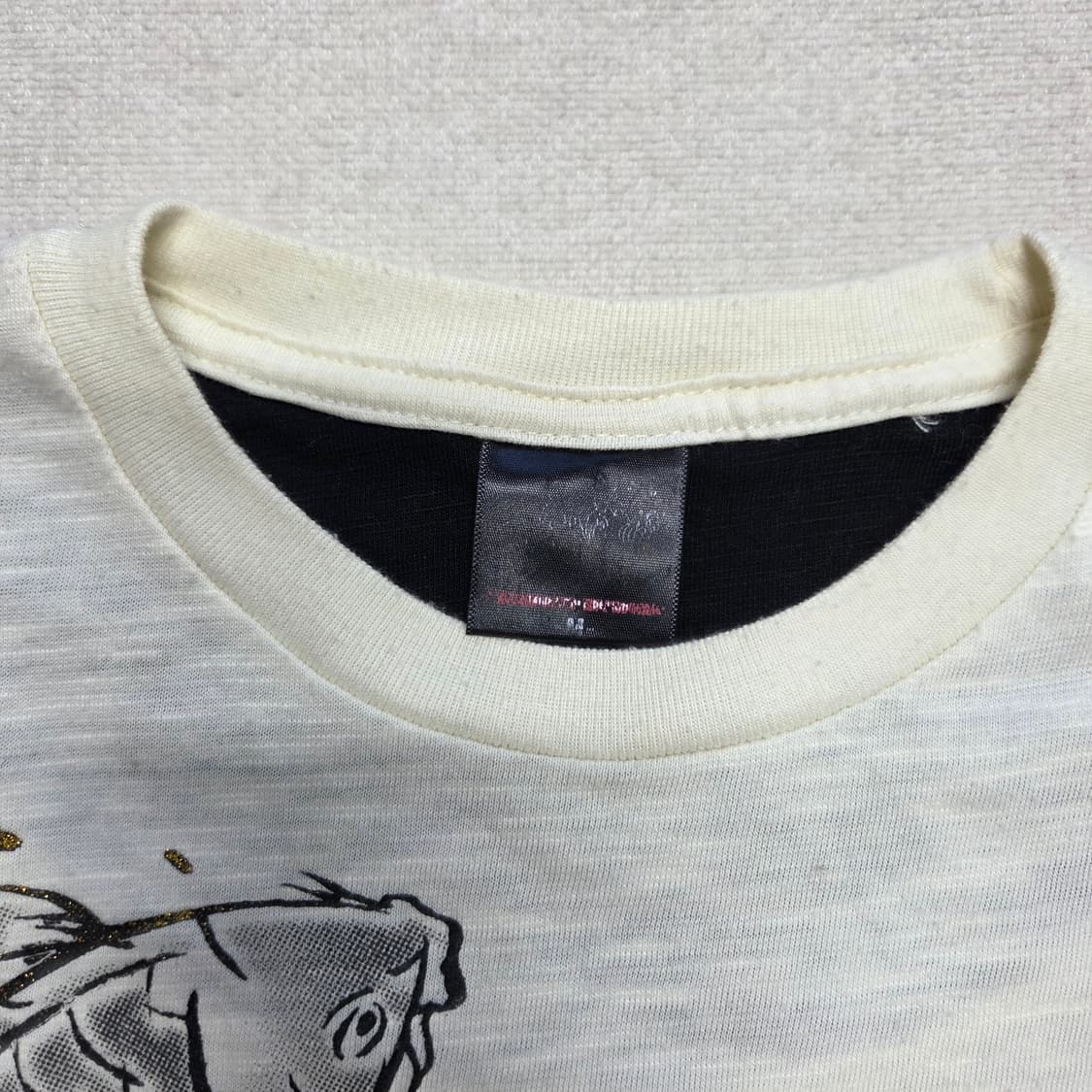 일본 빈티지 히피 잉어 프린팅 긴팔 티셔츠 상품이미지3