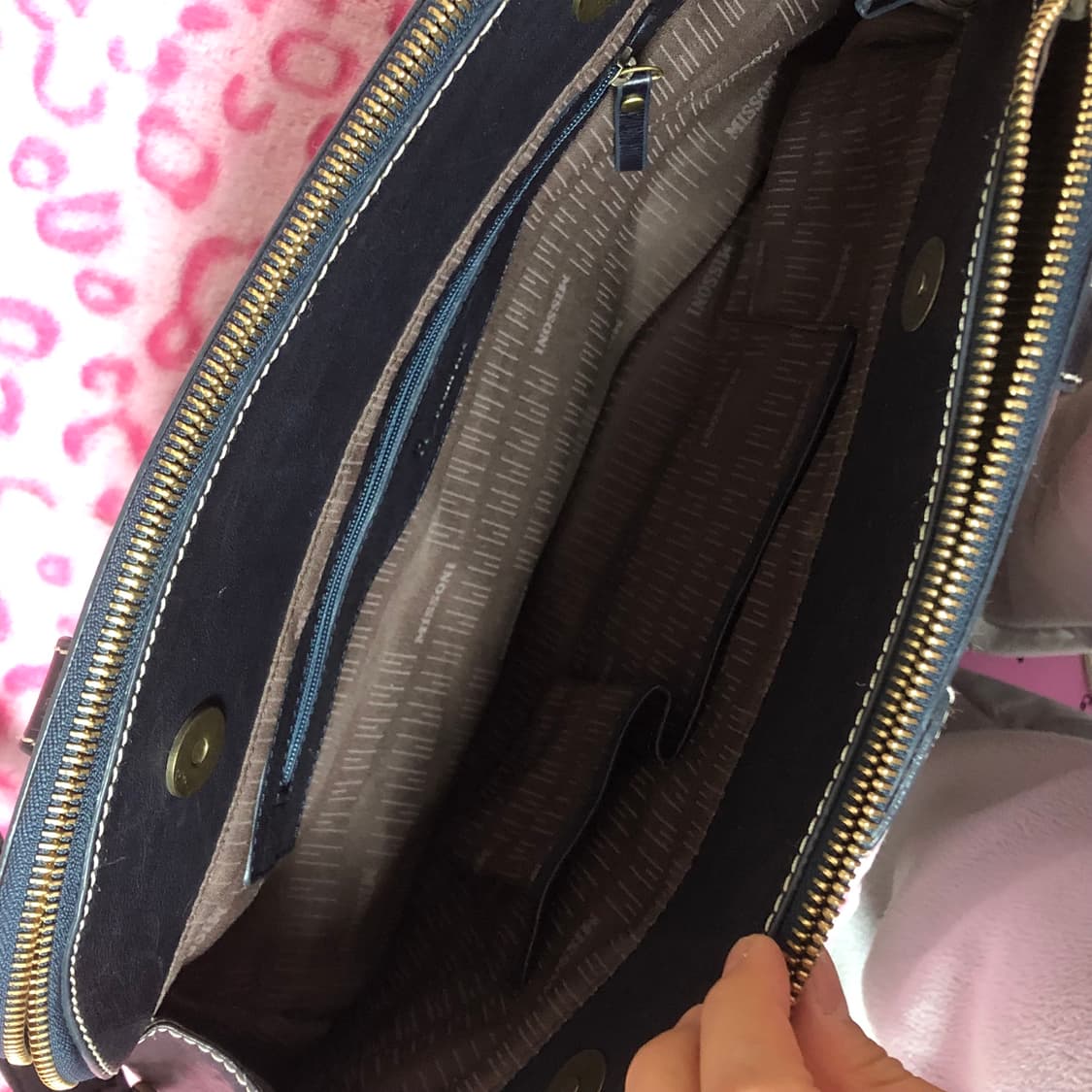 빈티지 갸루 레더 가죽 스티치 크로스백 토트백  상품이미지3